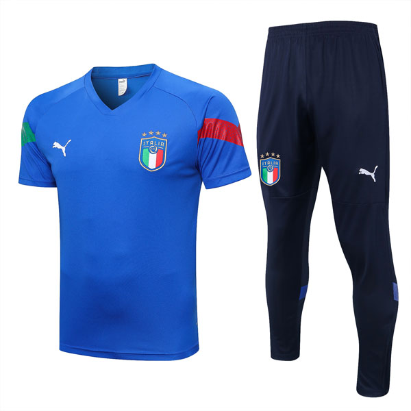 Trainingsshirt Italien Ensemble-Complet 2022-2023 Blau